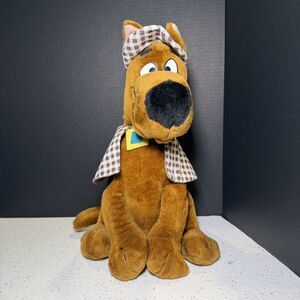 Vintage Scooby Doo Sherlock Holmes Plush Cartoon Network Stuffed Animal 16”